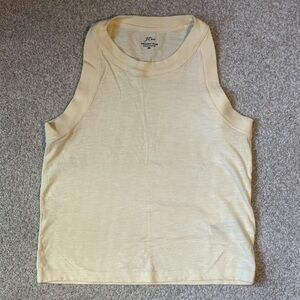 J. Crew Cream Organic Slub Tank
